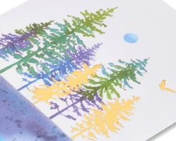 Watercolor Trees Thinking of You Blank Greeting Card