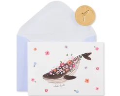 Whale Thanks Thank You Note Cards with Envelopes, 14-Count