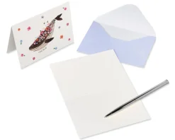 Whale Thanks Thank You Note Cards with Envelopes, 14-Count