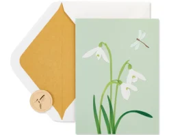 White Crocus Vellum Sympathy Greeting Card