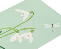 White Crocus Vellum Sympathy Greeting Card
