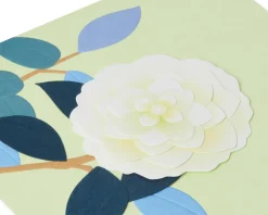 White Rose Friendship Blank Greeting Card