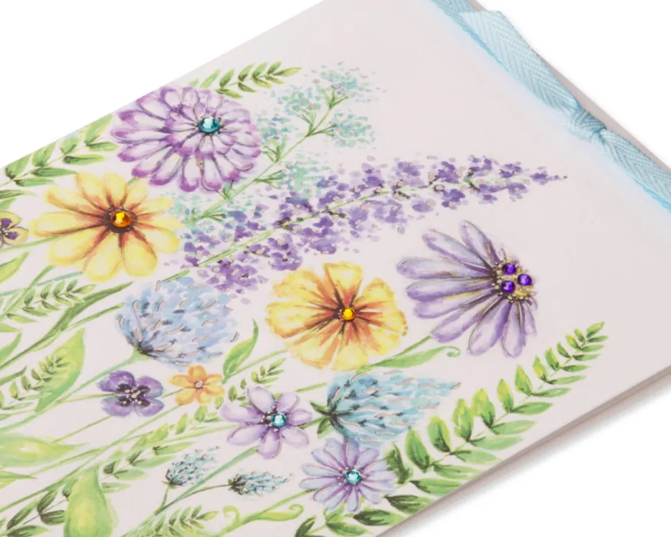 Wildflowers Blank Thinking of You Greeting Card