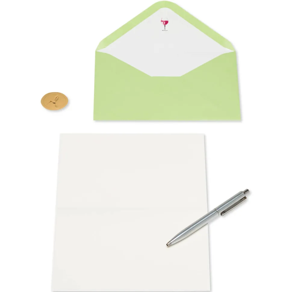 Wine Bottles Blank Greeting Card
