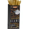 Wine Variety Beverage Gift Bag with Gold Linen Tissue Paper, 1 Gift Bag and 4 Sheets of Tissue Paper