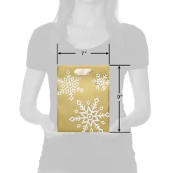 Winter Wonder Holiday Gift Bags with Tissue Paper, 2 Bags, 1 Large 13″, 1 Medium 9″, 18 Sheets