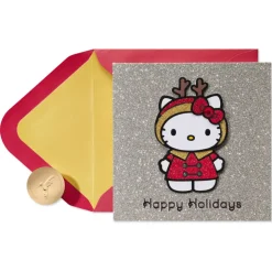 Wishes for the Merriest Christmas Ever Hello Kitty Christmas Greeting Card