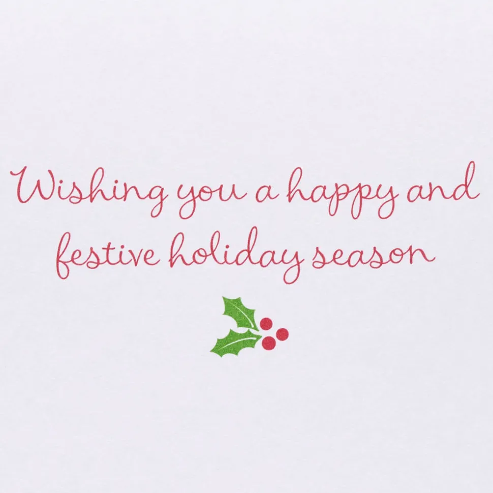 Wishing You a Happy and Festive Holiday Season Christmas Greeting Card