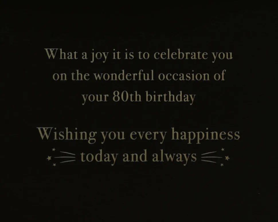 Wishing You Every Happiness 80th Birthday Greeting Card