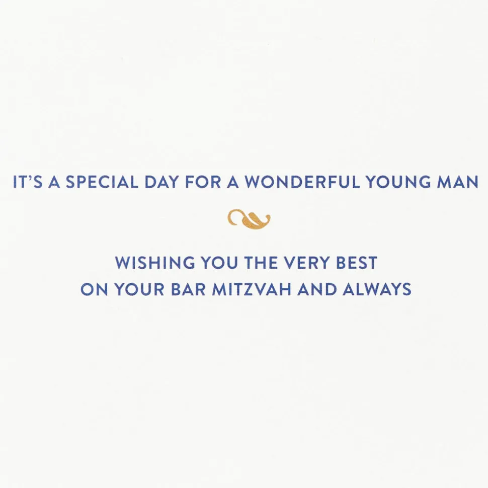 Wishing You The Very Best Bar Mitzvah Greeting Card