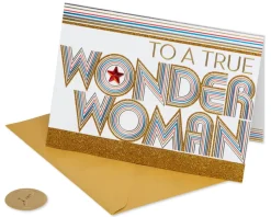 Wonder Woman Birthday, Thank You, Friendship Greeting Card