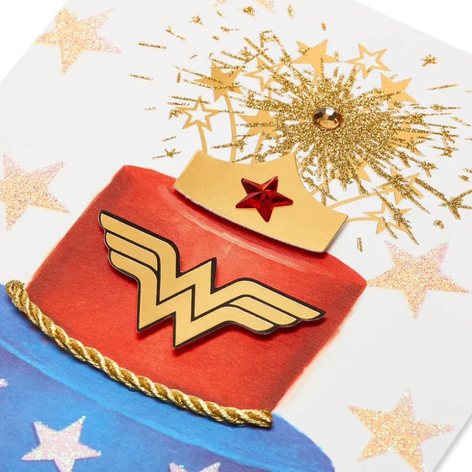 Wonder Woman Cake Birthday Greeting Card