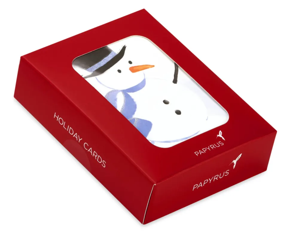 Wonderful Season Snowman Holiday Boxed Cards, 20-Count