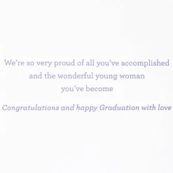 Wonderful Young Woman Graduation Greeting Card for Daughter