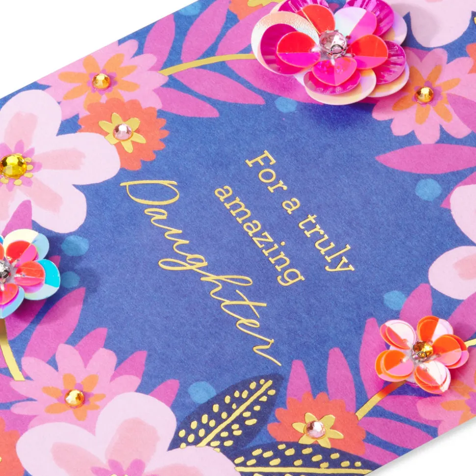 Wonderful Young Woman Graduation Greeting Card for Daughter