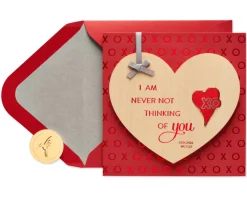 Wood Heart with Quote Romantic Greeting Card