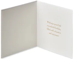 Wood Leaf Birthday Greeting Card for Dad
