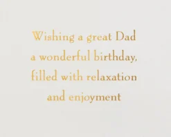 Wood Leaf Birthday Greeting Card for Dad