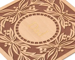 Wood Leaf Birthday Greeting Card for Dad