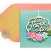 Wood Wreath Thank You Greeting Card