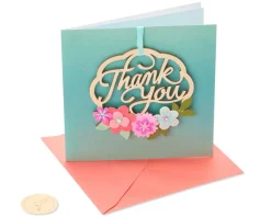 Wood Wreath Thank You Greeting Card