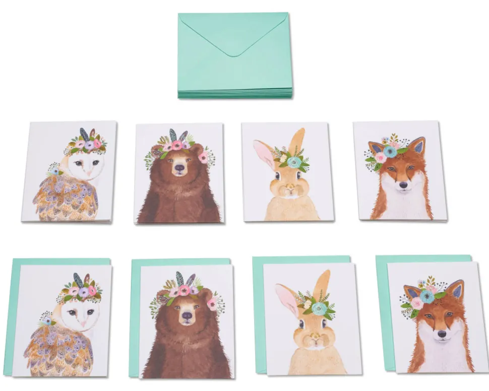 Woodland Animals Boxed Cards and Envelopes, 20-Count