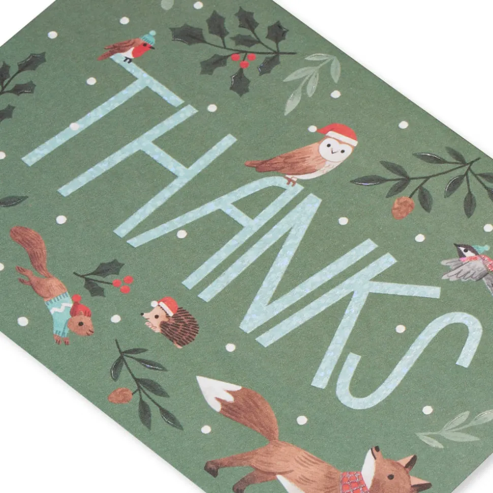 Woodland Thank You Holiday Boxed Cards, 12-Count