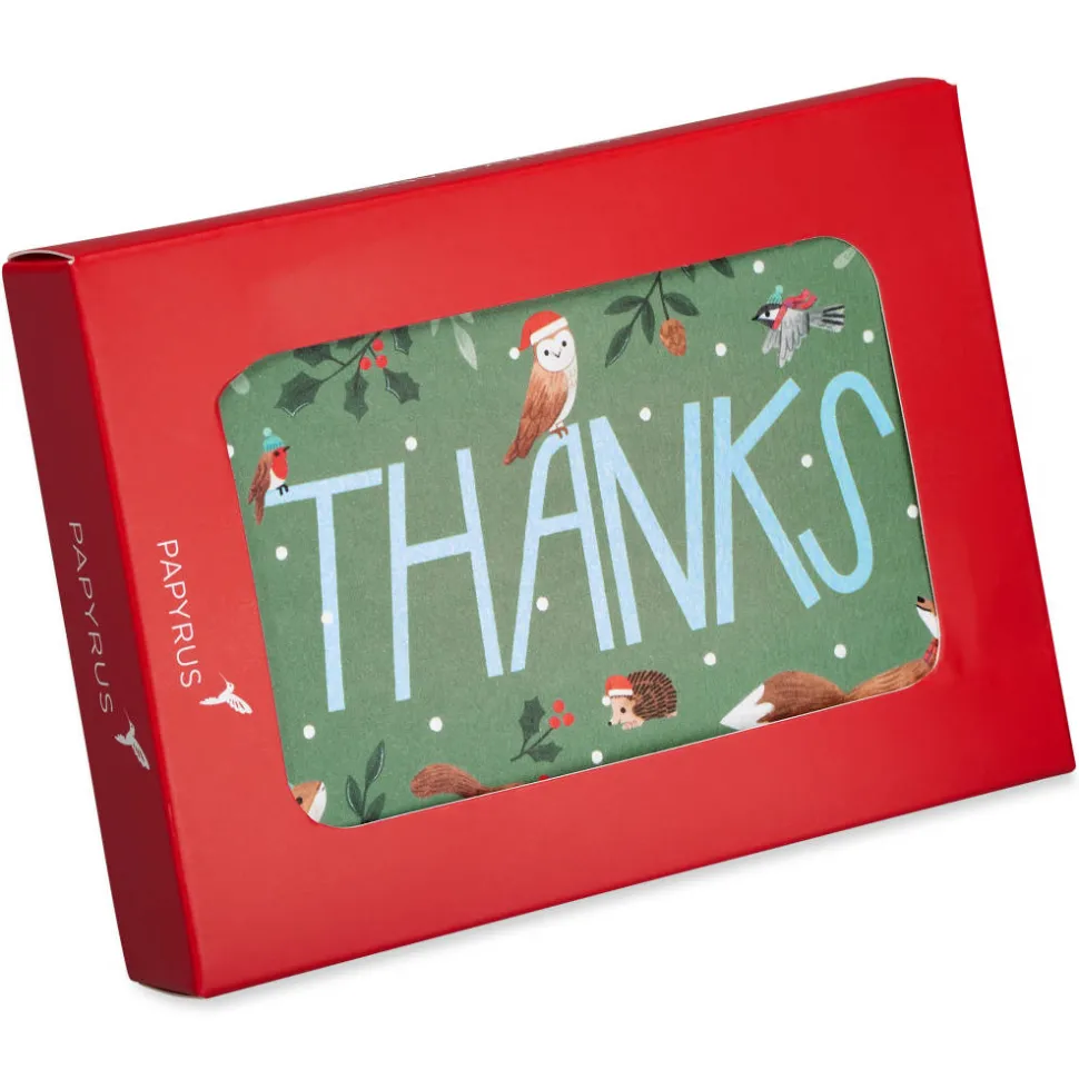 Woodland Thank You Holiday Boxed Cards, 12-Count