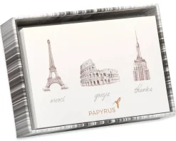 World Icons Thank You Boxed Blank Note Cards, 14-Count