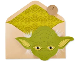 Yoda Head Star Wars Birthday Greeting Card