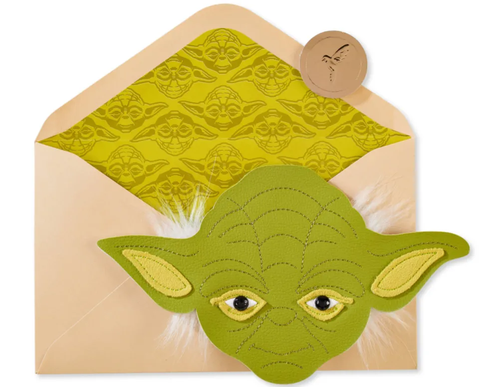Yoda Head Star Wars Birthday Greeting Card