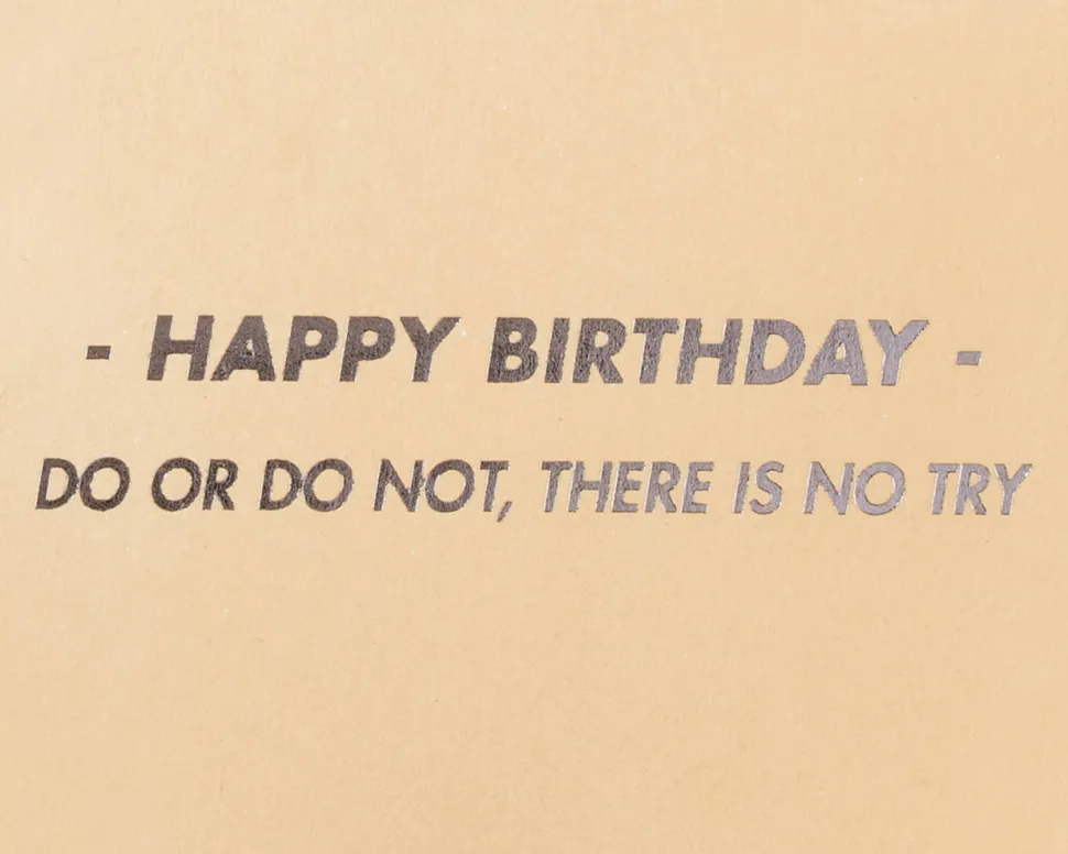 Yoda Head Star Wars Birthday Greeting Card