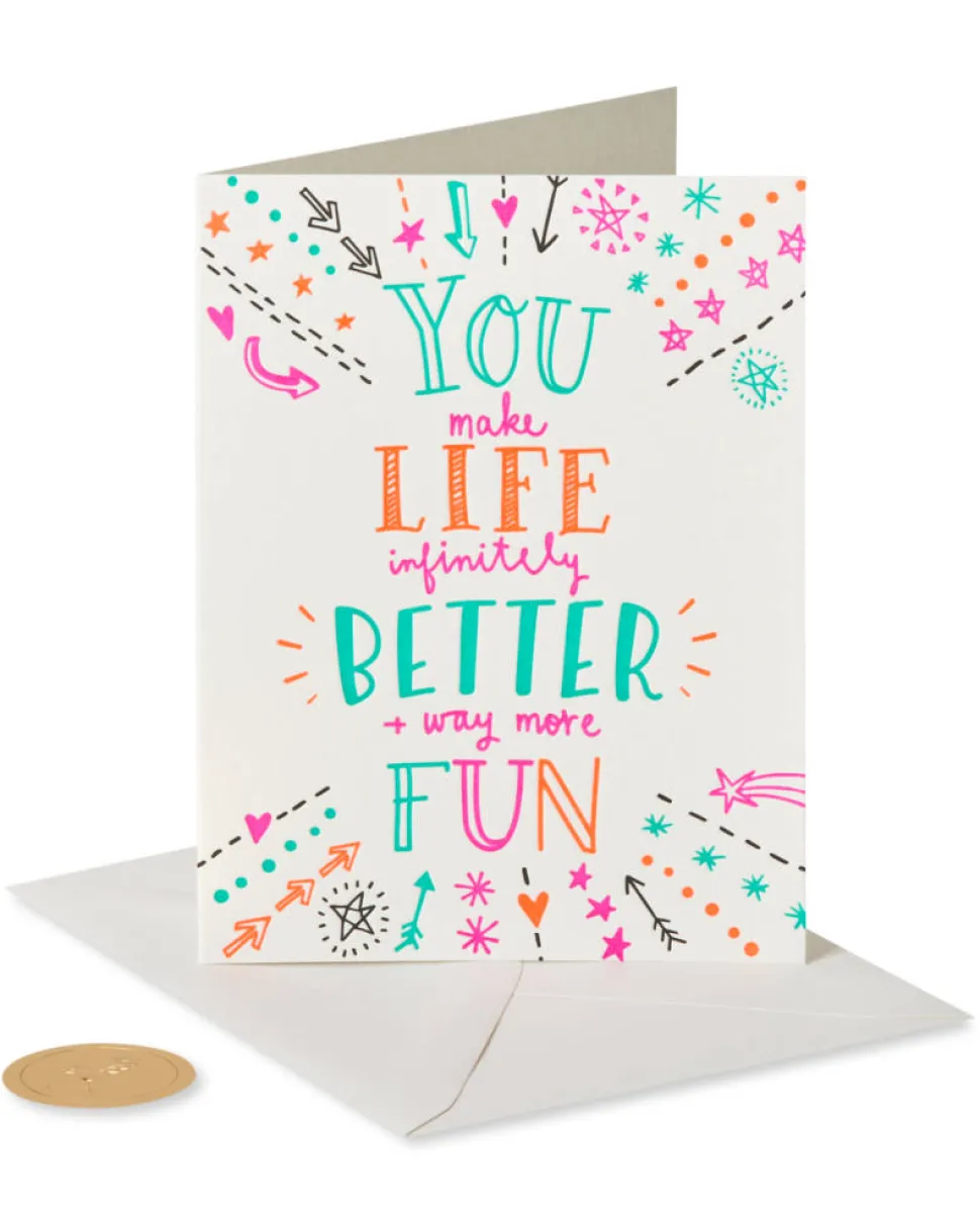You Make Life Better Friendship Greeting Card