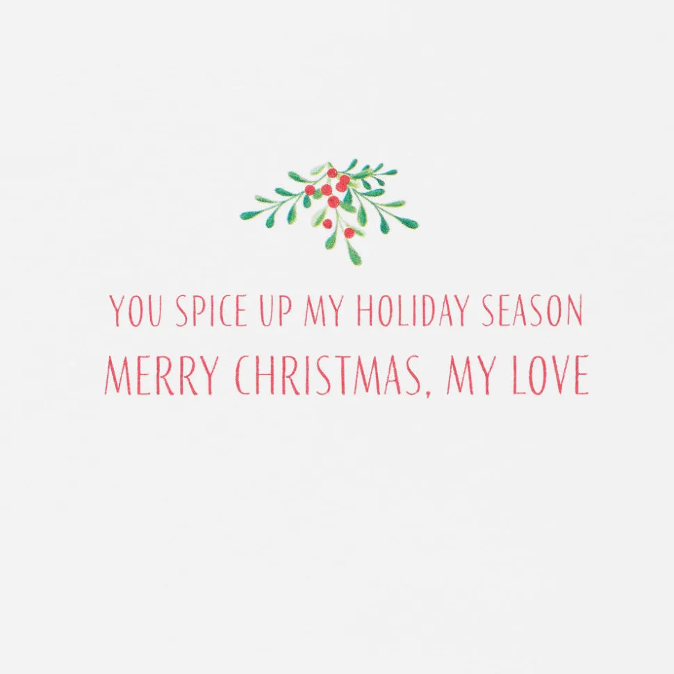 You Spice up my Holiday Season Romantic Christmas Greeting Card