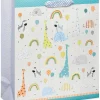 Zoo Animals with Balloons Jumbo Baby Gift Bag, 1 Bag