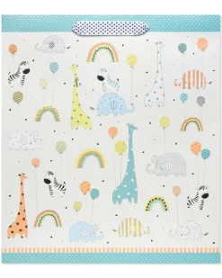 Zoo Animals with Balloons Jumbo Baby Gift Bag, 1 Bag